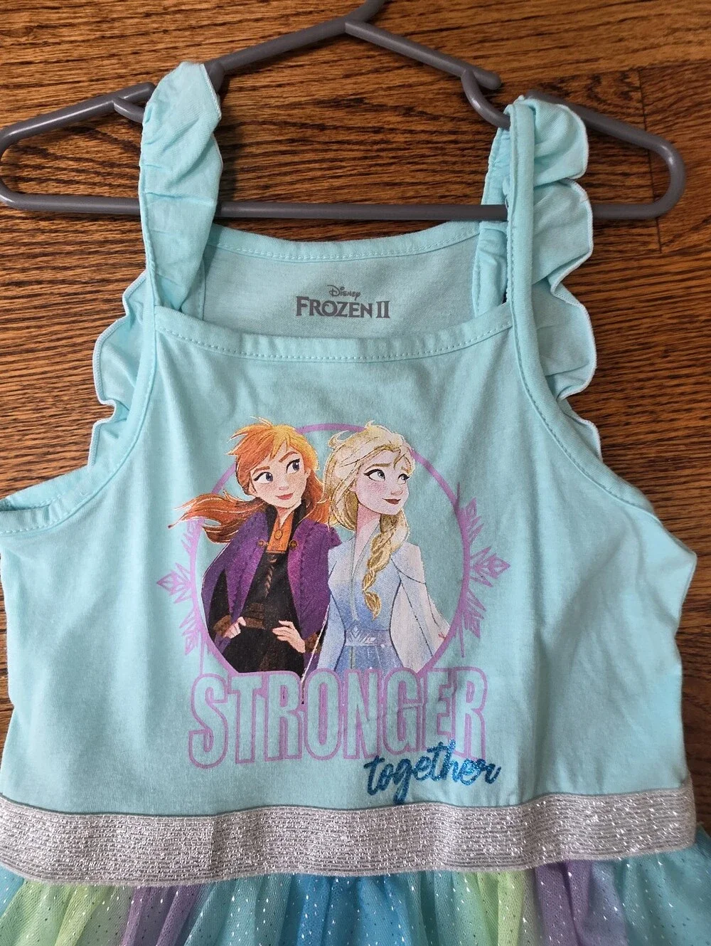 Disney Frozen tulle dress Size 6x Like New